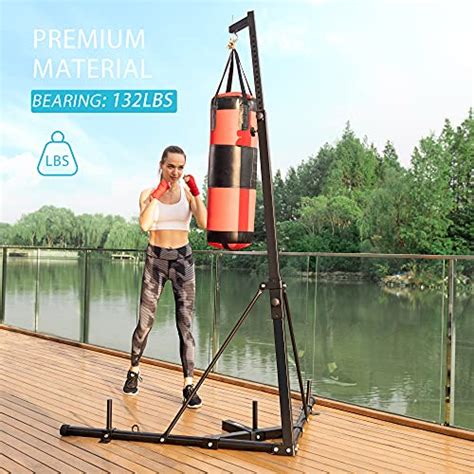 VIVOHOME Height Adjustable Foldable Boxing Bag Stand